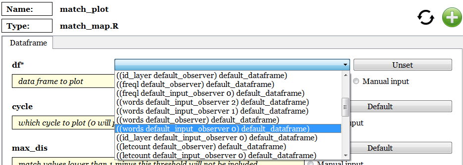 Choose dataframe Choose dataframe